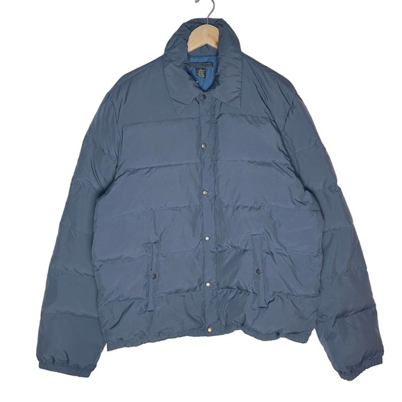 Lucky BrandMenNavy Blue Full Zip Down Puffer JacketXL